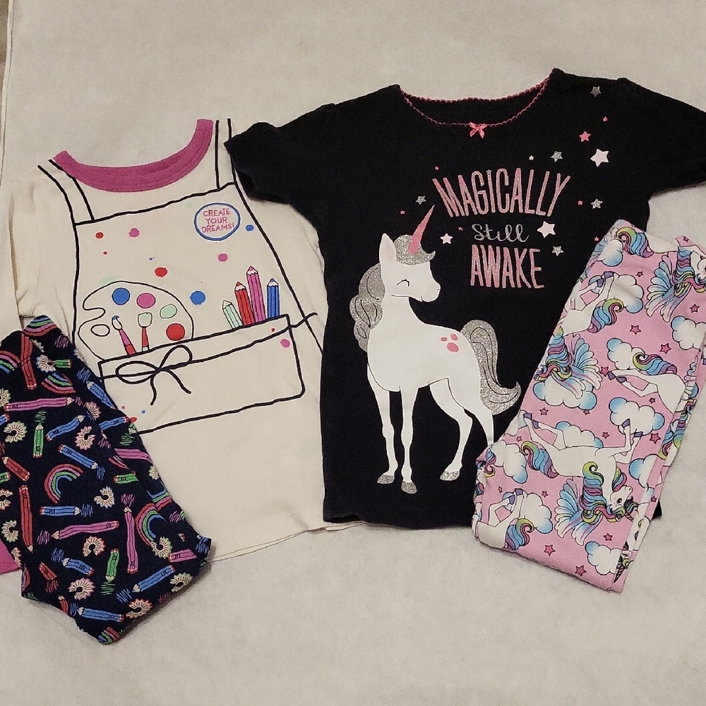 Two pair girl's pajamas
